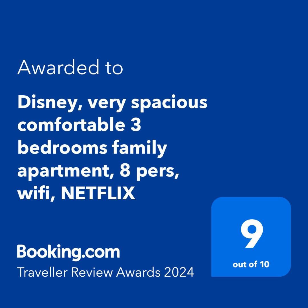 Disney, Very Spacious Comfortable 3 Bedrooms Family Apartment, 8 Pers, Wifi, Netflix Chessy  Exteriör bild